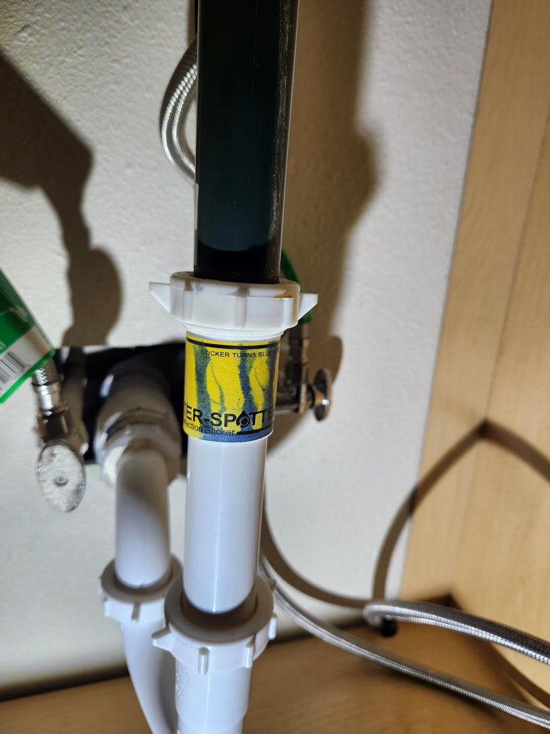Water-Spotter Leak Detection Sticker, Easily Locate Intermittent and Hard-to-Find Leaks, Turns Blue with Water Contact, WS001