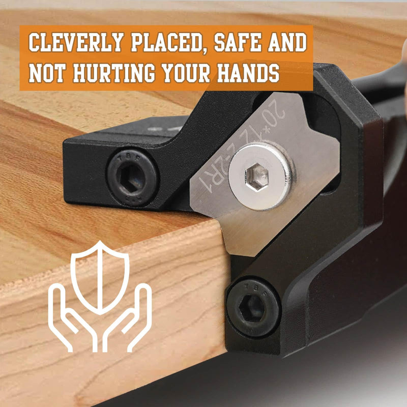 [Australia - AusPower] - Chamfering Edge Band Trimmer,Adjustable Edge Banding Trimmer,veneers,Hand Planer,Edge Banding Tools.(Handle + R1, R2 Blade) Handle + R1, R2 blade 
