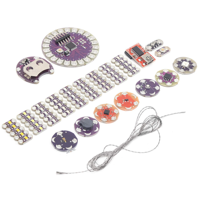 [Australia - AusPower] - Lilypad Kit Wearable Electronic LED and Sensor Kit Temperature Sensor with Cable,Electronic Components 