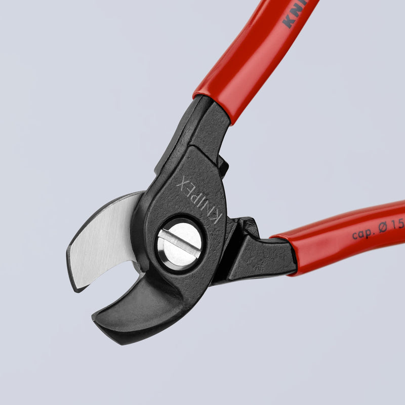 [Australia - AusPower] - KNIPEX Cable Shears, 6-1/2 In L, 1/0 AWG, Red Standard Grip 