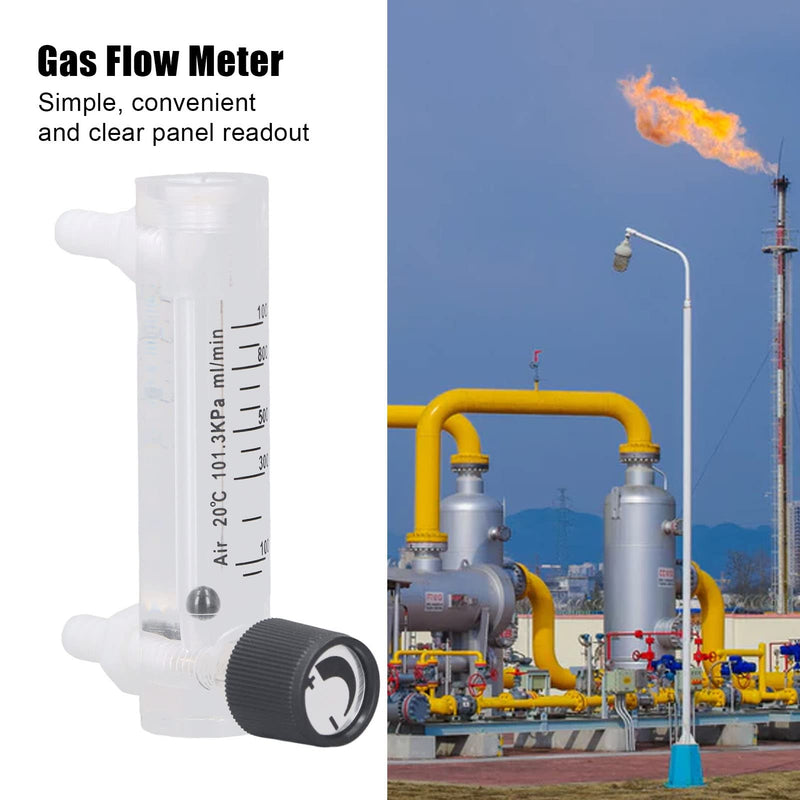 Adjustable Panel Gas Flow Meter with Control Valve for Oxygen Air Gas 100-1000ml/min