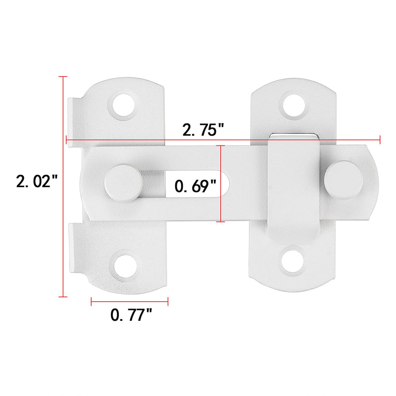 INIRET 10 Packs Barn Door Latches，Matte White Stainless Steel barn gate flip Door Latch Bi-fold Door Lock,Sliding Door Lock Gate Latches Wine Cabinet Closet Door Latches，White Finish (Small) Small Matte White