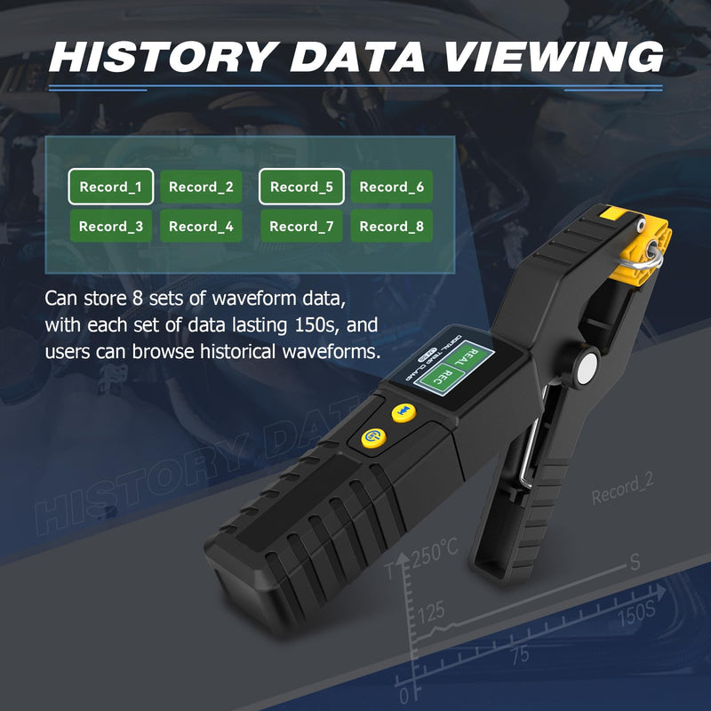 [Australia - AusPower] - HVAC Digital Thermometer,LM55 HVAC Digital Temp Clamp for Heating and Cooling Systems,HVAC Thermometer with Real-Time Temp Measurement,Data Waveform Display,Measurement Range of -50~260℃ 