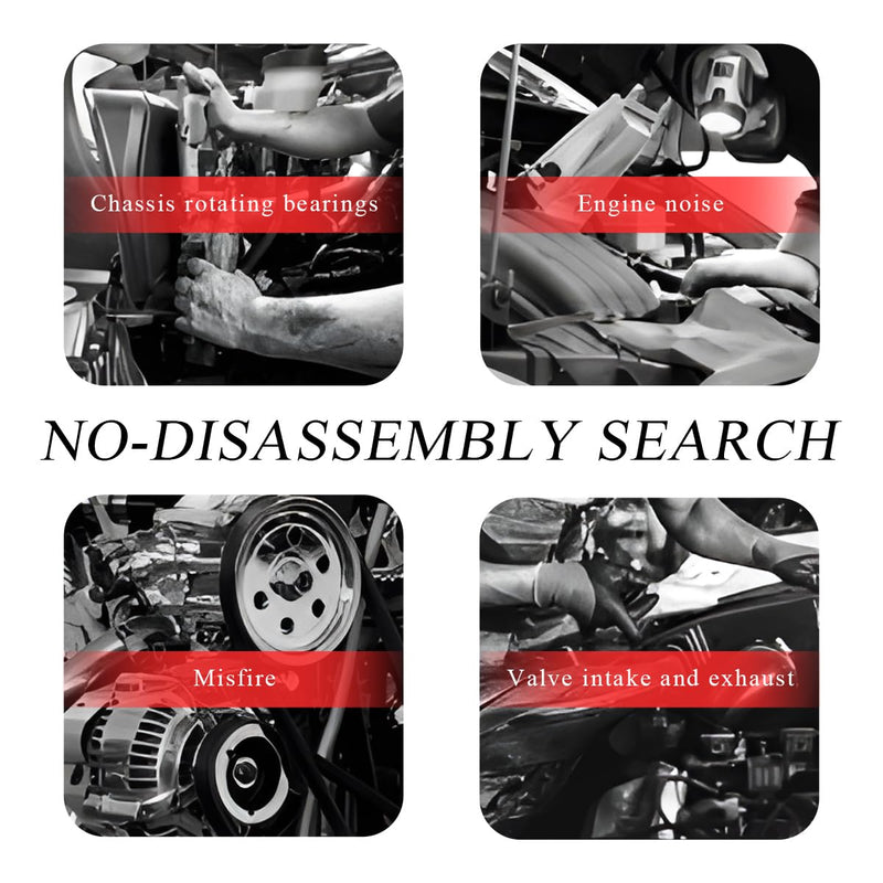 [Australia - AusPower] - Car Engine Mechanics Stethoscope, Stainless Steel Auto Engine Diagnostic Kit Stethoscope, Mechanics Automotive Cylinder Noise Sensitive Hearing Tool, Car Accessories 