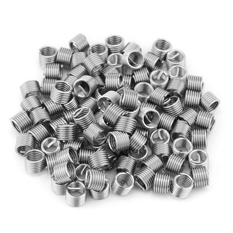 [Australia - AusPower] - M6 Helicoil Kit 6Mm Helicoil 304 Stainless Steel 100 Pcs 304 Stainless Steel Screw Wire Sleeve Thread Repair Insert Assortment Kit M6X1.0X1.5D 