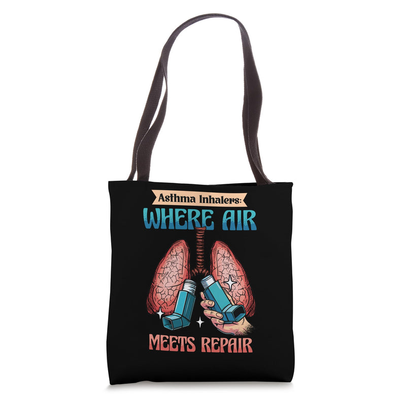 Inhalers: Airway Repair Symbolized Asthma Tote Bag 16 inches