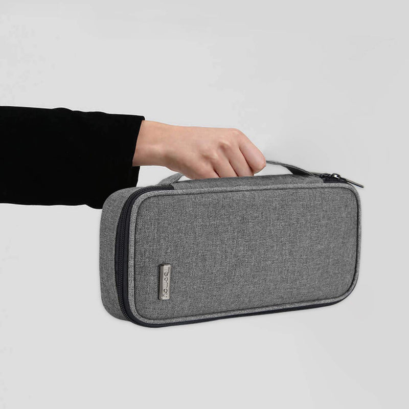 [Australia - AusPower] - Teamoy Stethoscope Case Compatible with 3M Littmann, ADC, Omron Stethoscope, Stethoscope Carrying Case Travel Bag for Nurse Accessories, Gray 