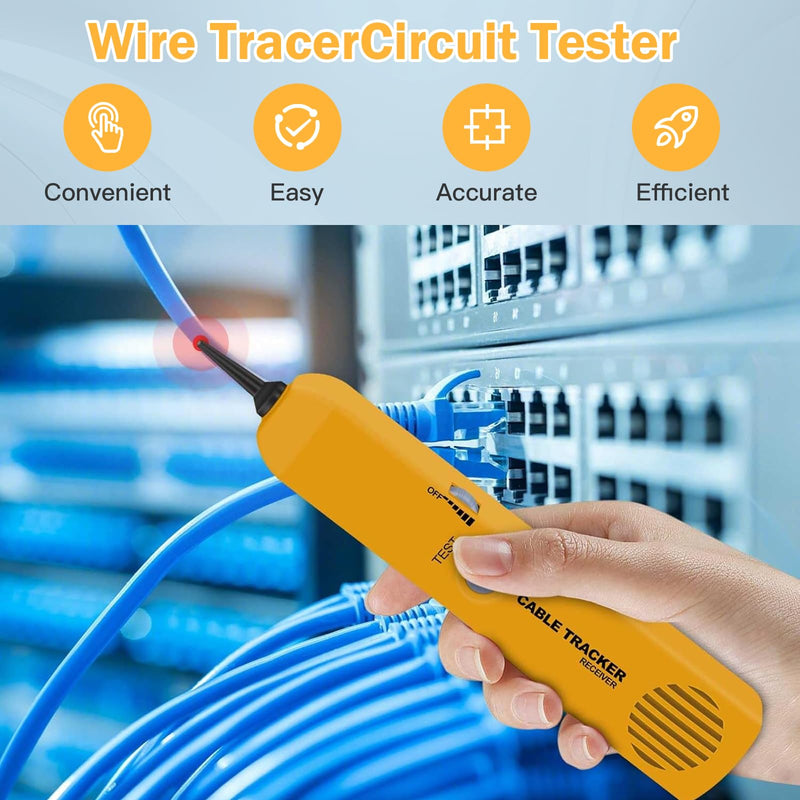[Australia - AusPower] - Continuity Tester, Cable Detector and Tone Generator, Network Line Finder, Interference-free Multifunction Line Finder, Line Finder and Test of the Passage of Telephone Lines 
