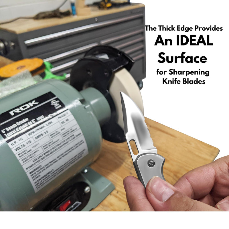 LINE10 Tools 6-inch Hard Felt Buffing Polishing Wheel, Pack of 2, with 1/2-Inch Arbor Drill Adapter, Works with Bench Grinder Polisher Extra Thick Firm Condensed Wool for Metal, Glass, Knife