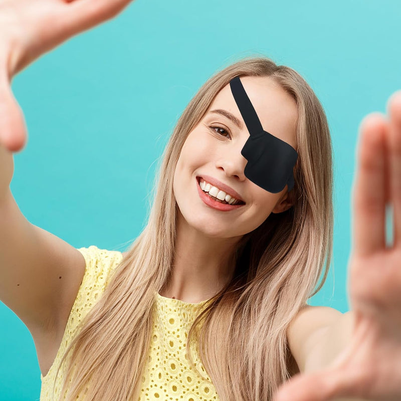 [Australia - AusPower] - 3D Eye Patch, Medical Eye Patches for Adults Kids, 3D Amblyopia Lazy Eye Patches for Left Eye Black 