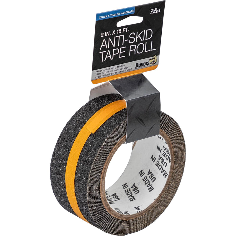 Buyers Products AST215 Anti-Skid Tape, 2" x 15', Traction Tape for Stairs, Grip Tape for Steps