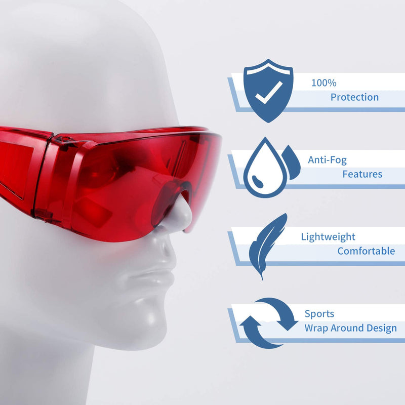 [Australia - AusPower] - Dental Eyewear for Teeth Whitening Light, Eye Shield Safety Glasses LED Protective Goggle 