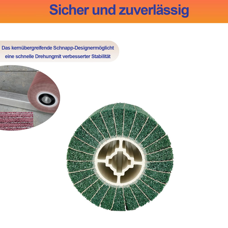 Sanding Roller Brush with Sandpaper Grit 240, Sanding Rollers, Sanding Sleeves for Satin Machine, Satin Roller for Wood, Metal Surface Polishing 120 x 100 mm | Schleifwalze Bürste,schleifbürsten für Holz Metall Oberfläche Polieren,für Tischler,Möbelbau...