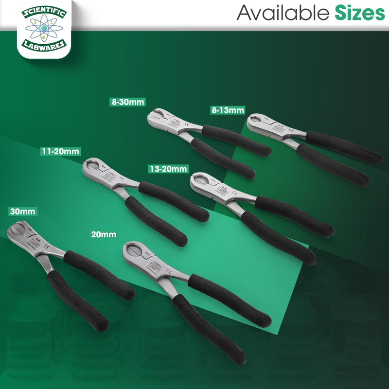 Dual Action Decapper Pliers for Decapping Crimped Vials and Bottles Scientific Labwares (11mm and 20mm) 11mm and 20mm