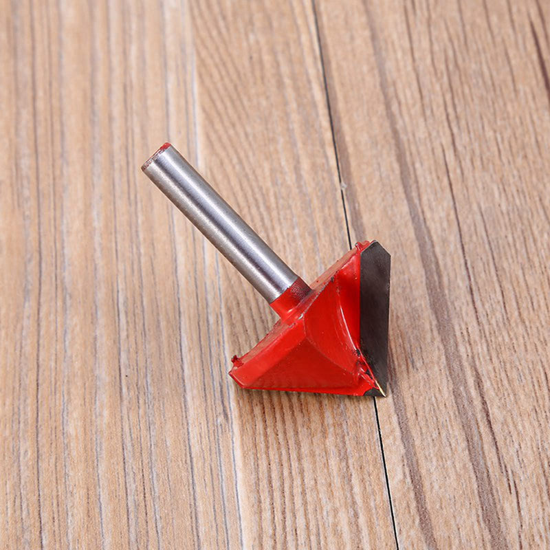 Double Flute 3D Engraving Router Bit 90 Degree V Groove Cutter with 6mm Shank Multiple Sizes 8mm-32mm Woodworking Acrylic MDF PVC