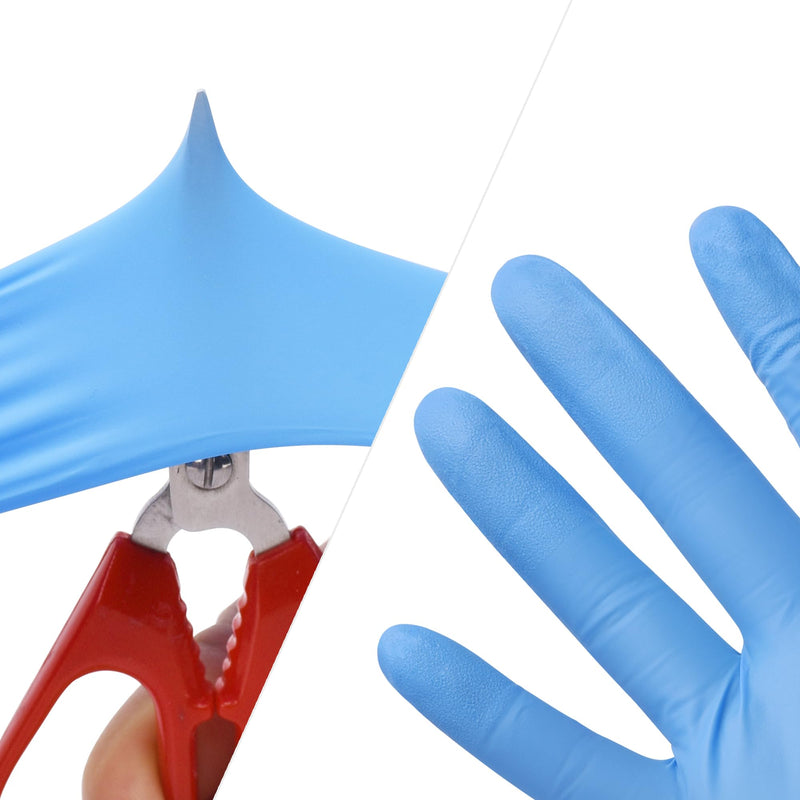 [Australia - AusPower] - Disposable Nitrile Gloves 6 mil Blue Heavy Duty Disposable Gloves, Cooking Mechanic Gloves, Latex Free Powder Free 100 Large (Pack of 100) 