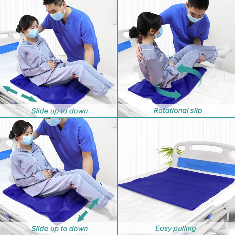 [Australia - AusPower] - YHK Tubular Slide Sheet for Patient Transfer, Sliding Draw Sheets to Assist Moving Elderly,Slides for Cars, Hospital Bed, Home Care(Blue, 28"x28"(72x72cm) Blue 28*28in 