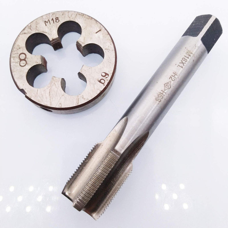 [Australia - AusPower] - HSS M18 x 1mm Tap and M18 x 1.0mm Die Metric Thread Right Hand 