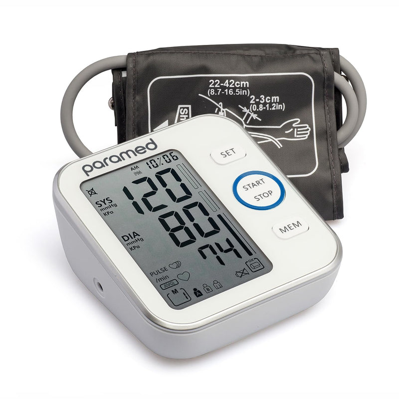 [Australia - AusPower] - Paramed Blood Pressure Monitor - Bp Machine - Automatic Upper Arm Blood Pressure Cuff 8.7-16.5 inches - Large LCD Display 120 Sets Memory - Device Bag & Batteries Included 