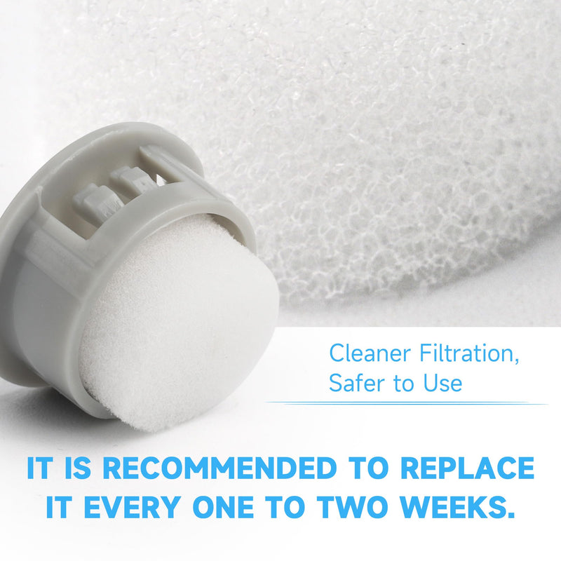 [Australia - AusPower] - 48 Pcs Nebulizer Filters Replacement Air Filter Sponge for Compressor System （Round White） 