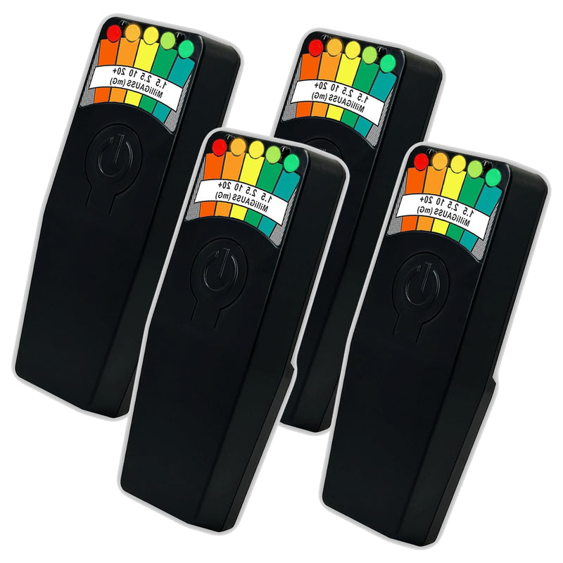 [Australia - AusPower] - 4 Pack EMF Meter Ghost Hunting Equipment Kit, EMF Magnetic Field Detector, Portable Electromagnetic Field, Ghost Hunting Paranormal Equipment Tester EMF Reader with LED Display, Black 