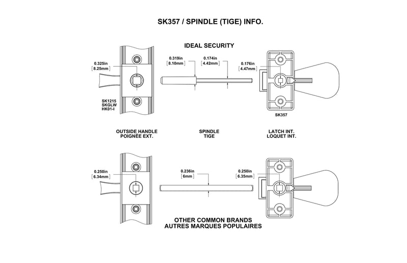 Ideal Security Pull Handle Set with Keyed Deadbolt, Screen Door Handle, Storm Door Handle, Matte Black (4-Piece Set)