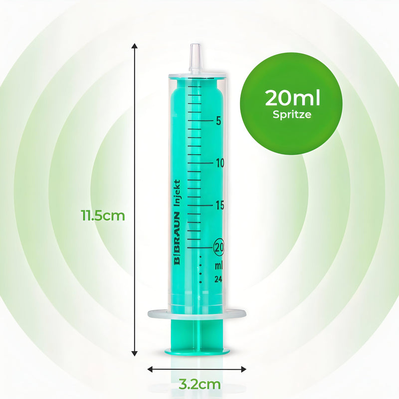 MedixX Disposable Syringes Set 20 ml without Needles in Various Sizes for Hobby and DIY Syringes Individually Sterile Packed in Practical Sliding Seal Bag (10 x 20 ml) 10 x 20 ml