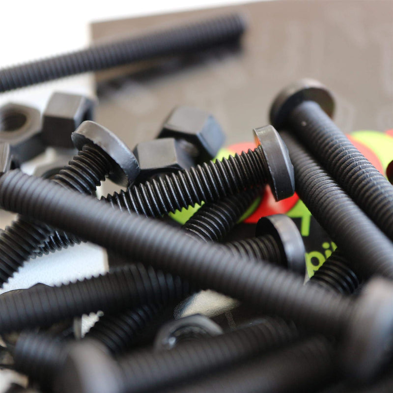 [Australia - AusPower] - 20 x Black Pan Head Screws Polypropylene (PP) Plastic Nuts and Bolts, Washers, M5 x 40mm, Anti-Corrosion, Chemical Resistant, (13/64 x 1 37/64 in) 