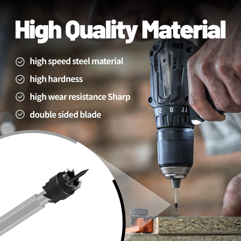 Spot Weld Cutter Set Double Sided,3/8" HSS Spot Weld Cutter Remover Drill Bits Hex Sheet Metal Hole Cutter Remover Kit for Power Drill Spot Welding, by NAKAO (16 Pcs) 16 Pcs