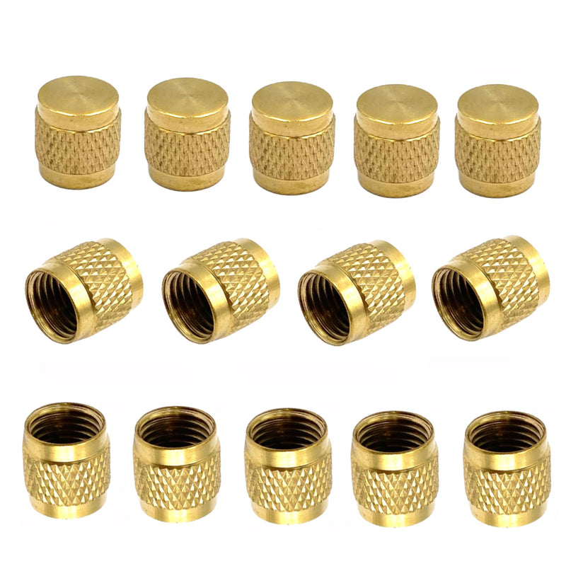[Australia - AusPower] - 30 Pcs Schrader Core Caps, 1/4" HVAC Locking Caps Brass Fittings Cap with Neoprene O Ring Seal for Home Industrial Manufacturing 30 