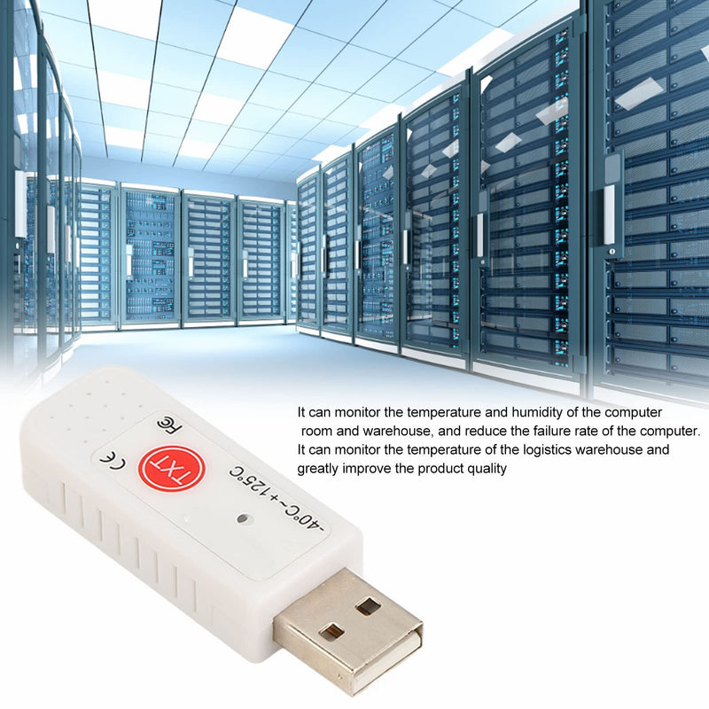 [Australia - AusPower] - GOWENIC TEMPer2 USB Computer Thermometer Inside Outside,Dual Temperature Sensor Logger, Ambient Temperature Monitoring Data Recorder,Upper Lower Limit Temperature Alarm,for 