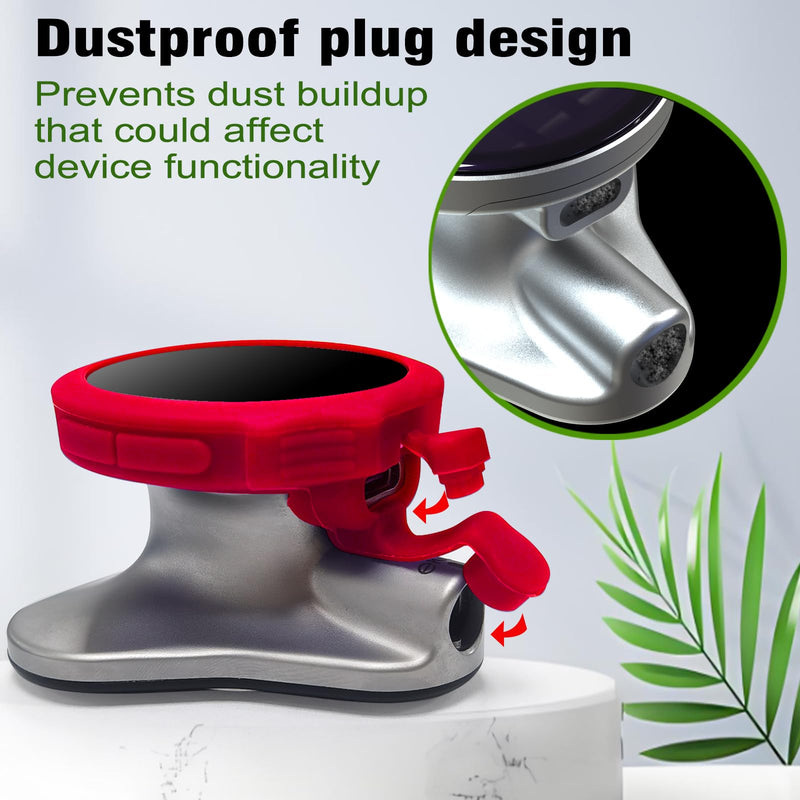 [Australia - AusPower] - 3 Pack Silicone Protective Cover and 6 Pack Ear Tips Replacement Accessories for EKO CORE 500™ Digital Stethoscope, Dustproof Plug Design Prevents Dust from Entering The Device's Interface (Red) Red series 