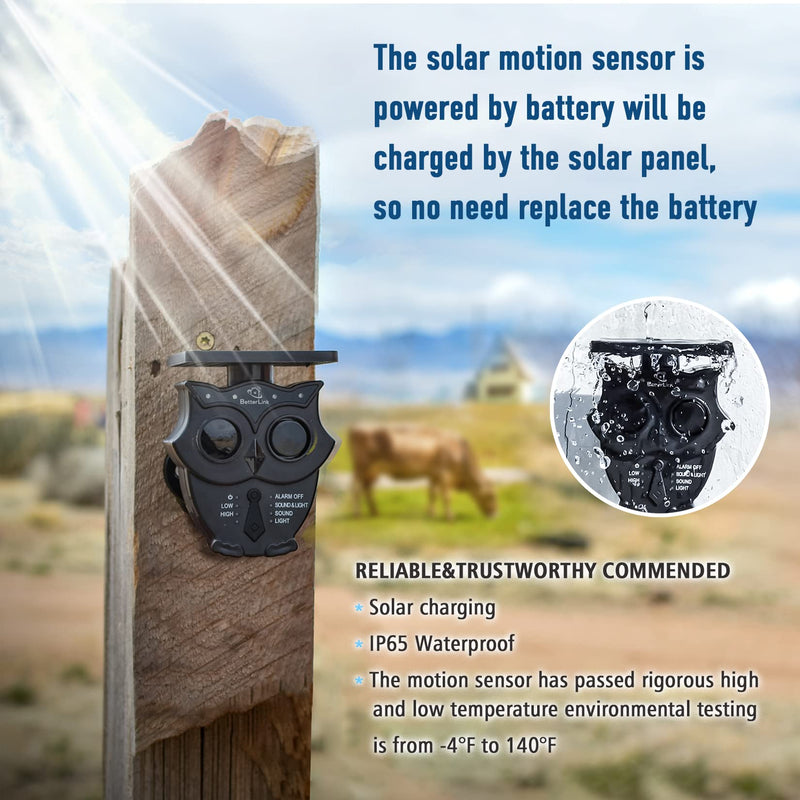 [Australia - AusPower] - 1/2 Mile Long Range Solar Wireless Driveway Alarm System IP65 Weatherproof Outdoor Motion Detectors&Sensor 120dB Siren Sound Light Security Alert System Monitor&Protect Outdoor/Indoor Property(1R1S) 1Receiver and 1Sensor 