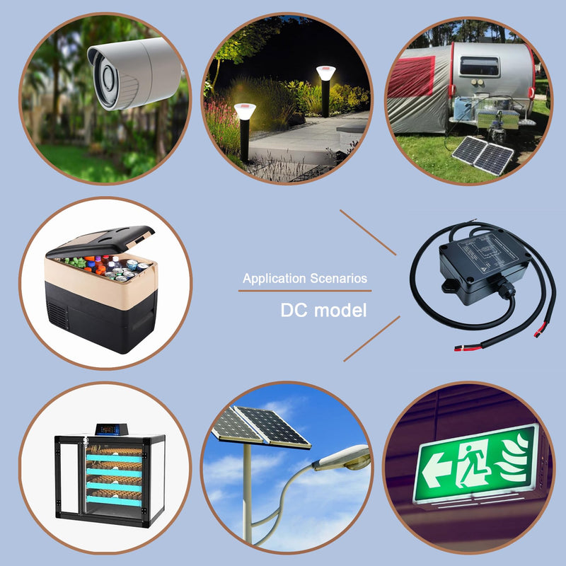 Automatic Transfer Switch DC 60V 5A ATS Auto Transfer Switch,Generator Transfer Switch for RV Camping,Surveillance System,Refrigerator.(DC Double Switching Dual power switch DC