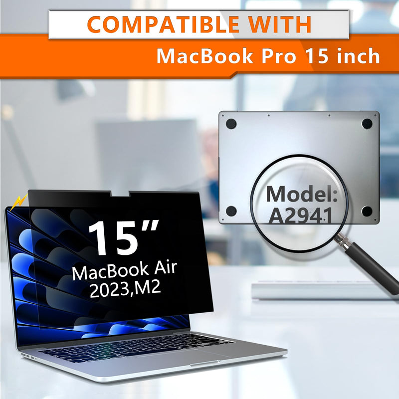 [Australia - AusPower] - ZOEGAA Privacy Screen for MacBook Air 15 Inch 2024/2023(M2, A2941), Magnetic Removable Anti Blue Light Filter Compatible With 2024/2023 MacBook Air Laptop with M2 chip: 15.3-inch Liquid Retina Display MacBook Air 15 inch(2024/2023,M2) 
