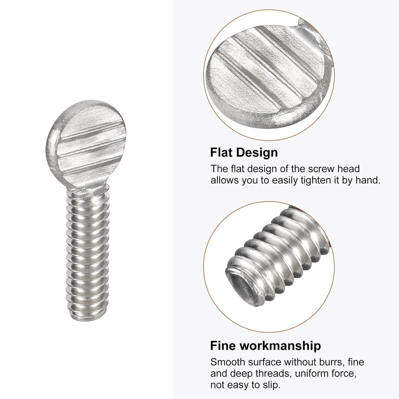 [Australia - AusPower] - uxcell 1/4-20 x 3/4" Thumb Screws, 5pcs 304 Stainless Steel Fully Thread Galvanized Finger Tight Racket Screw 1/4-20 x 3/4" 5 