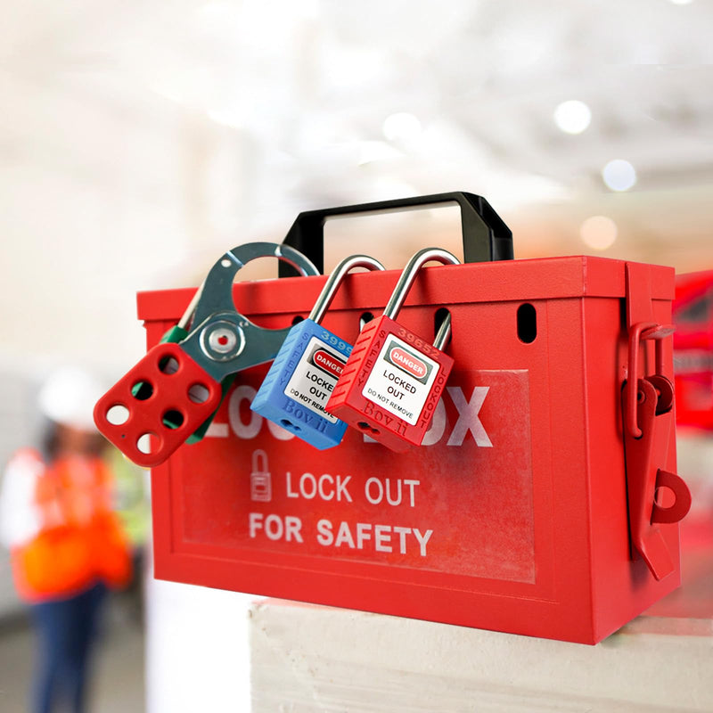 [Australia - AusPower] - 2 Red Loto Locks, Keyed Different, 2 Keys Per Lock, OSHA Compliant Lockout Tagout Locks Purple 