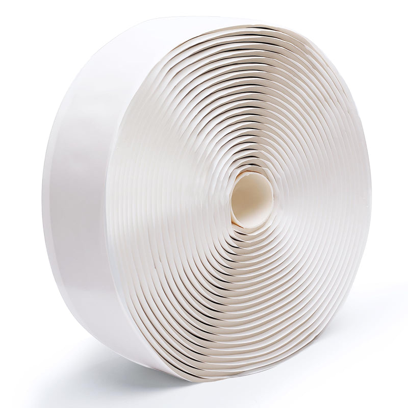 LLPT Butyl Tape White 2 Inch x 33 Feet 5mm Thickness Water Tight Seal for Leak Proof EPDM RV Repair Window Glass Boat Sealing Roof Pipe Patching(WST5110) 2" x 33 Ft