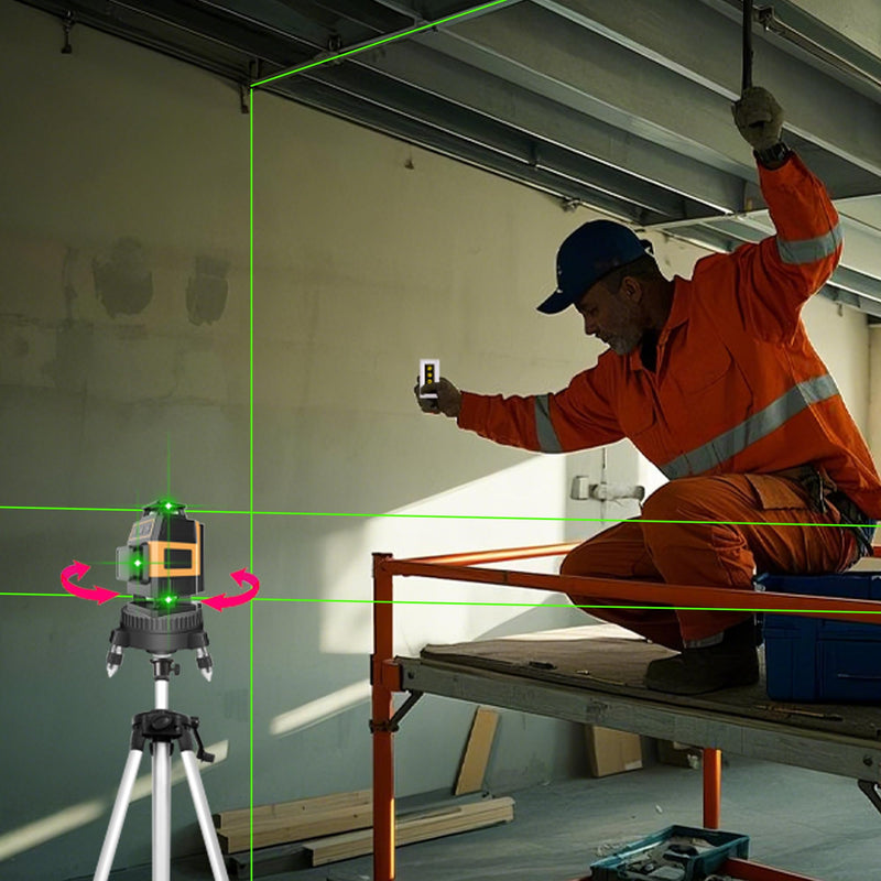 [Australia - AusPower] - Motorized Remote-Control Rotating Base for Laser Levels – 360° Rotation, Adjustable Speed, and Fine-Tuning for Precision Alignment 