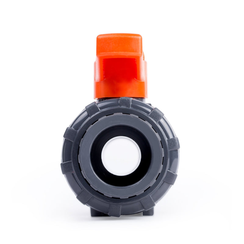 [Australia - AusPower] - Kaplan 3/4" PVC True Union Ball Valve with Full Port, ASTM F1970, EPDM O-Rings and reversible PTFE Seats, rated at 200 PSI @73F, gray, 3/4 inch Socket (3/4") 0.75 Inch 