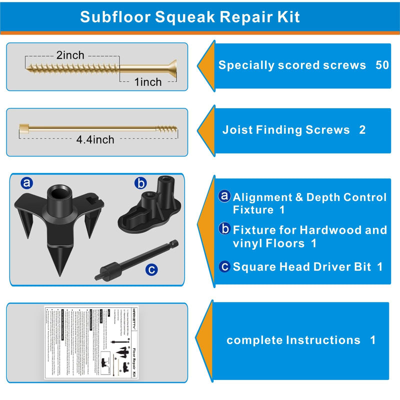 [Australia - AusPower] - Squeaky Floor Repair - Fixes Wood, Carpet, Hardwood, Vinyl & Linoleum Floors & Stairs (50) 50 