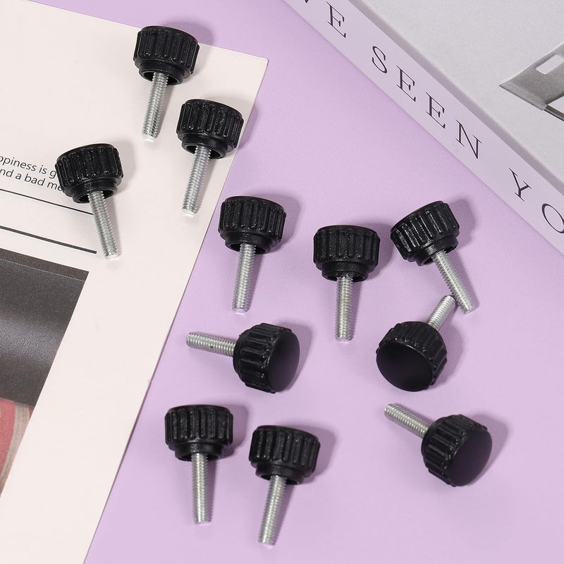 200 Pcs M4 x 15 mm Threaded Knurled Thumbscrew, Monitor Screws Vesa Mount Screws Carbon Steel Clamping Knobs Grip Thumb Screw Mounting Thumb Screw(200pcs) 200.0