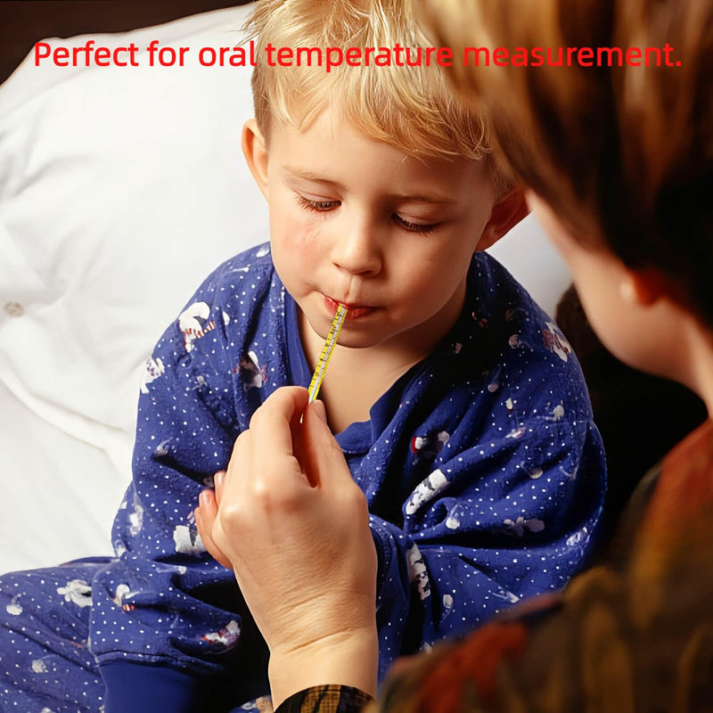 [Australia - AusPower] - ℃&℉ Oral Thermometer for Adults and Kids 2PCS - Glass Rectal Thermometer for Baby - Basal Body Thermometer - Non Infrared Digital Thermometer - Accurate Easy Reading by HARIKA LIFE 