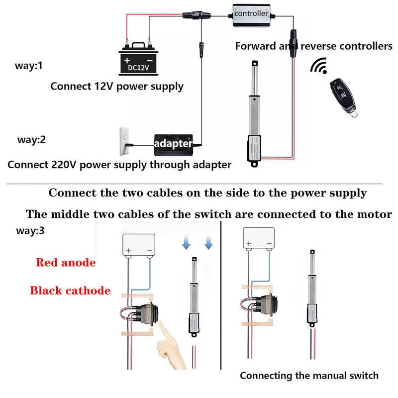 Mini 12V 4 Inch Linear Actuator, Speed 15mm/s,13.4 lb /60N Waterproof Metal Microactuator with Instantaneous Switch Mounting Bracket, for Coop Doors, Robots (Silver 100mm) Mini12V