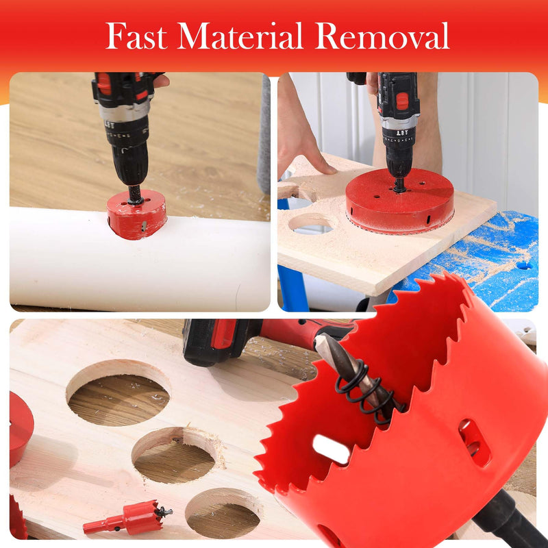 [Australia - AusPower] - GARHWAL 3 in. Bi-Metal Hole Saw Drill Bit - General Purpose Saw for Wood, Plywood, Cornhole, Ceiling, and Drywall - Includes Arbor & Pilot Bit 3"(76mm) 