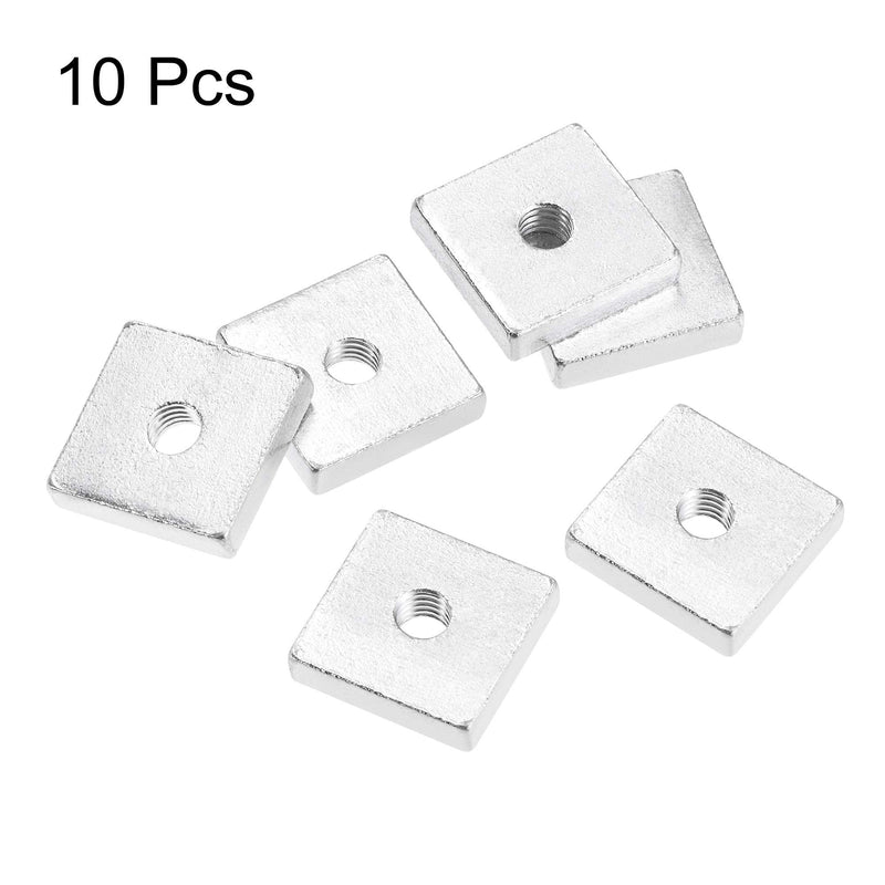 [Australia - AusPower] - uxcell Square Nuts, M6x20mmx5mm Zinc-Plated Metric Coarse Thread Assortment Kit, 10 Pcs 