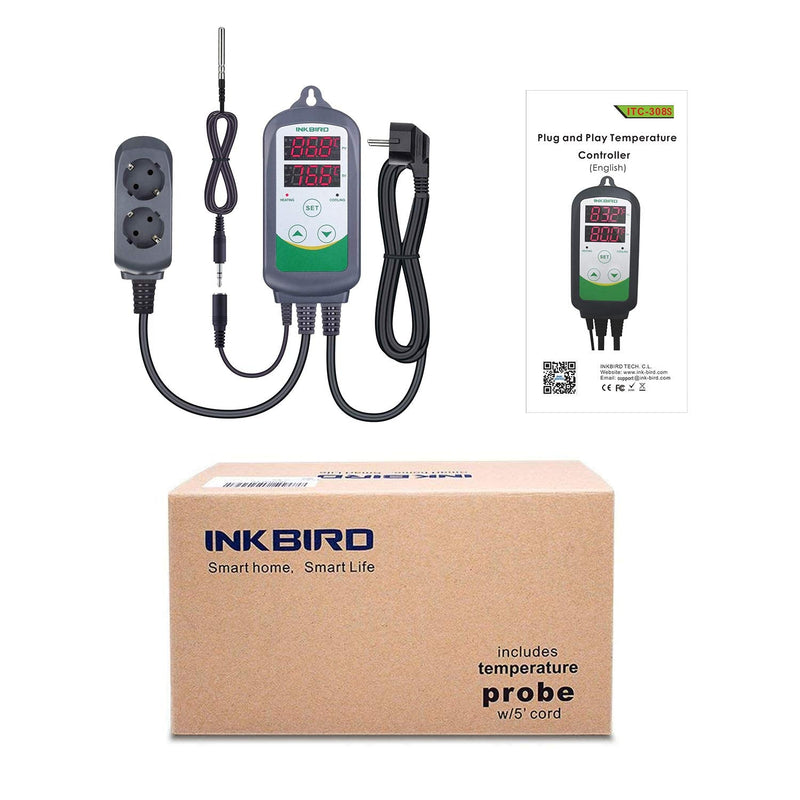[Australia - AusPower] - Inkbird ITC-308S Digital Thermostat ITC-308S mit 1.97" Sensor Sonde 