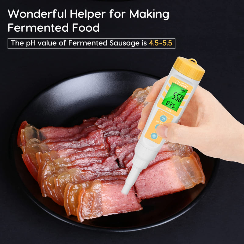 [Australia - AusPower] - YINMIK Food pH Meter with pH Storage Solution 