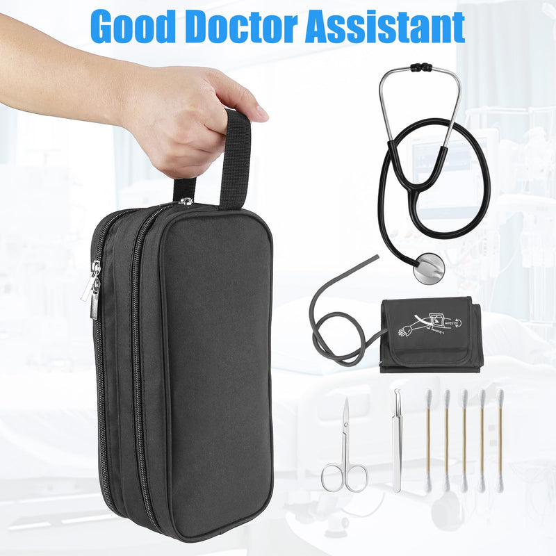 [Australia - AusPower] - Stethoscope Carrying Case Travel Stethoscope Bag Hold 2 Stethoscopes or BP Cuffs,Compatible with 3M Littmann/MDF/ADC,Medical Box with Extra Pocket for Nurse Accessories for Nurses Doctors 