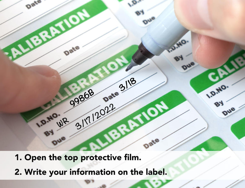 [Australia - AusPower] - Premium Self-Laminating Labels, Waterproof Write-On Adhesive Stickers for NIST & ISO-9000 Calibrations, Pack of 180 